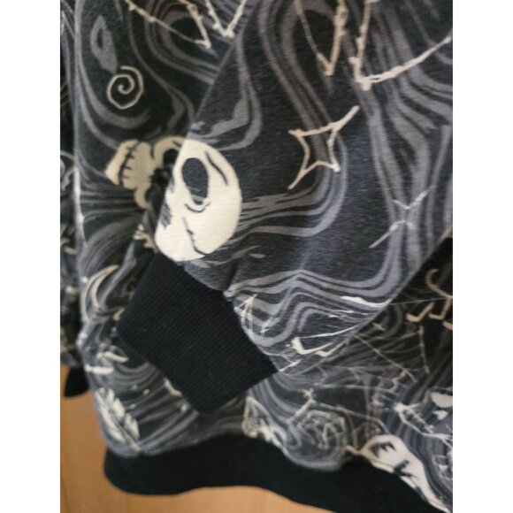 A--holes Live Forever Large Black & White Graphic Hoodie skulls forever biker - Picture 4 of 7